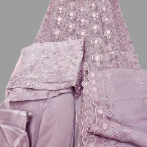 Chiffon Embroidered Pink