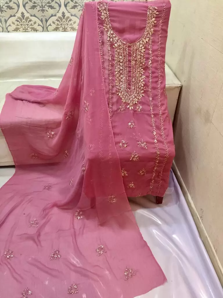 Chiffon Shirt Dupatta with Gota Patti