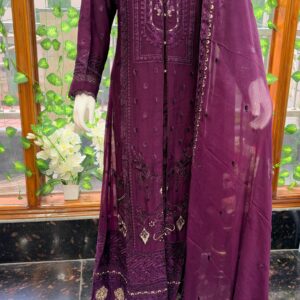 Home 15 Aghanoor Gown 1 - Wine